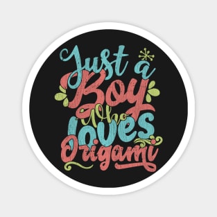 Just A Boy Who Loves Origami Gift graphic Magnet